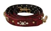 Dolce & Gabbana Red Python Leather Shoulder Bag Women's Strap
