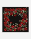 Dolce & Gabbana Schal Mit Rosen-print In Multicolor