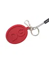 Dolce & Gabbana Red Rubber Dg Logo Silver Brass Metal Keyring Keychain In Red