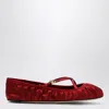 Dolce & Gabbana Ballerinas Satin Leather Sole In Red