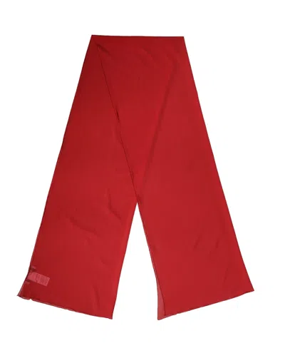 Dolce & Gabbana Red Silk Neck Wrap Shawl Women Stole 200cm X 64cm Women's Scarf