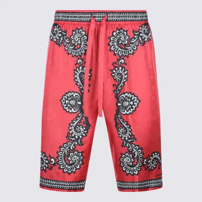 DOLCE & GABBANA DOLCE & GABBANA RED SILK SHORTS