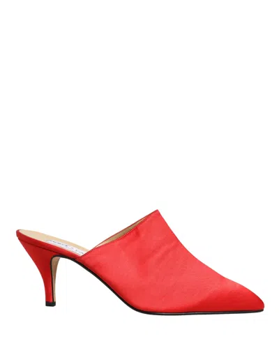 Dolce & Gabbana Red Suede Heel Mule Women's Shoes