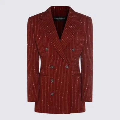 Dolce & Gabbana Red Viscose Blazer