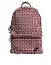 Dolce & Gabbana Red White Dg Logo Print Nylon Travel Backpack Men's Bag