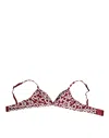 Dolce & Gabbana Red White Logo Mania Soft Cup Bra Underwear In Brown