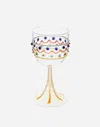 Dolce & Gabbana Red Wine Glass In Multicolor