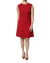 Dolce & Gabbana Red Wool Sleeveless Knee Length A-line Dress In Red