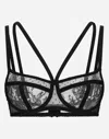 Dolce & Gabbana Lace Logoed Bra With Underwire In ブラック