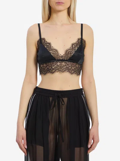 Dolce & Gabbana Reggiseno Triangolo In Pizzo In Black