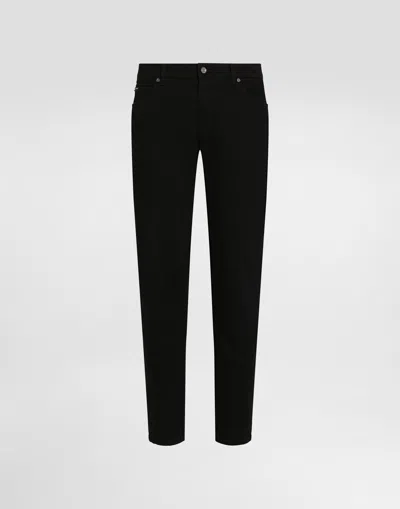 DOLCE & GABBANA REGULAR-FIT BLACK WASH STRETCH JEANS