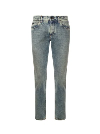 Dolce & Gabbana Regular Fit Blue Denim Jeans