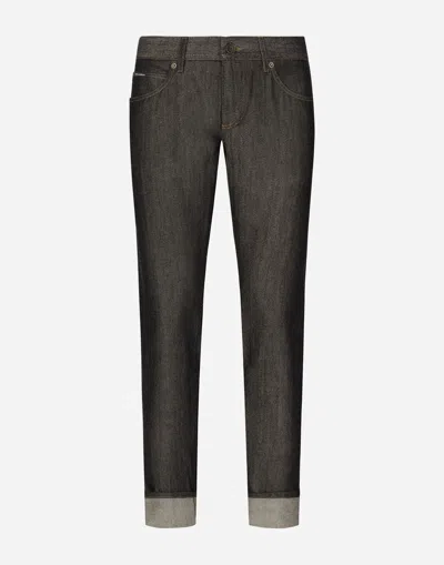 Dolce & Gabbana Regular-fit Blue Denim Jeans In マルチカラー