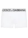Dolce & Gabbana White Boxer Briefs With Branded Waistband In Stretch Cotton