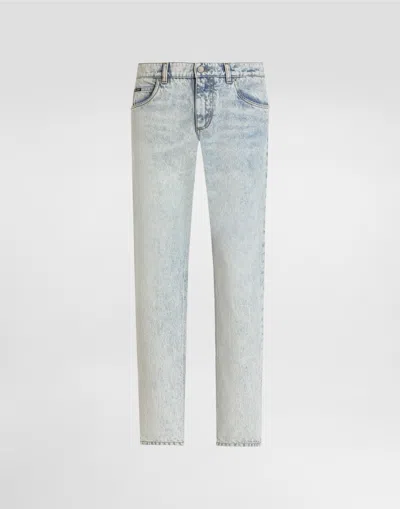 Dolce & Gabbana Regular-fit Cotton Jeans With Tag In Multicolor