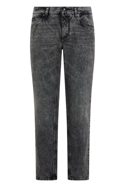 Dolce & Gabbana Regular Fit Jeans In Cotton In Black