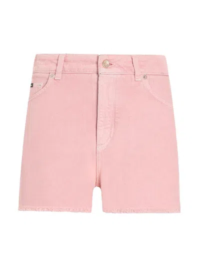 DOLCE & GABBANA DOLCE & GABBANA REGULAR RISE FLARED DENIM SHORTS CLOTHING