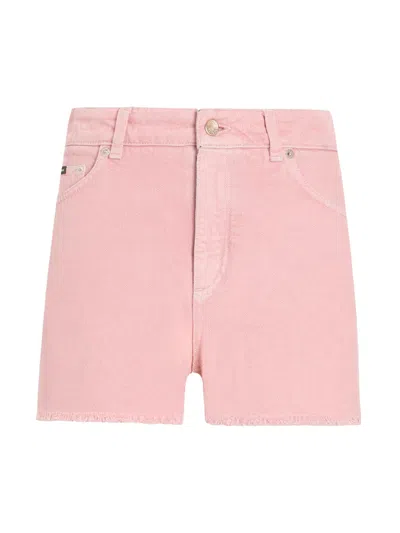 DOLCE & GABBANA REGULAR RISE FLARED DENIM SHORTS