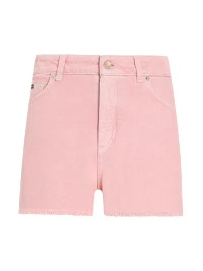 DOLCE & GABBANA REGULAR RISE FLARED DENIM SHORTS