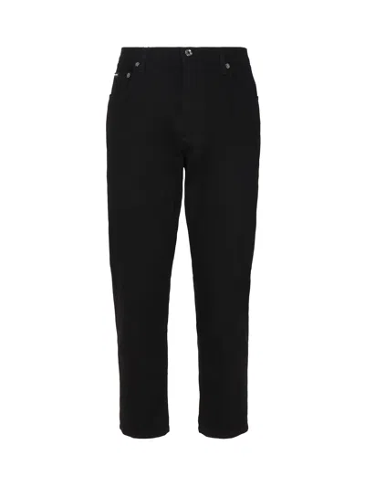 Dolce & Gabbana Regular Stretch Jeans In Black