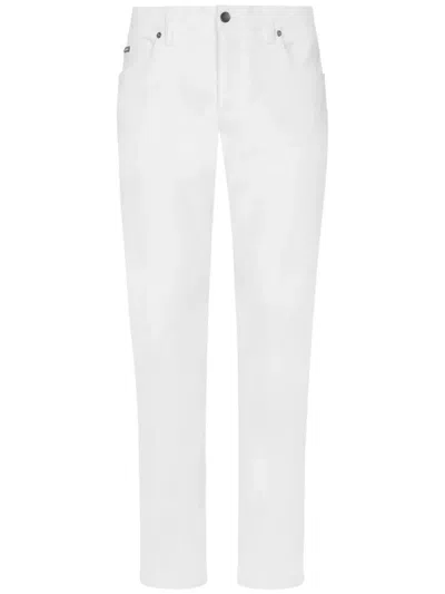 Dolce & Gabbana Regular Stretch Jeans Clothing In White