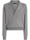 Dolce & Gabbana Long Sleeves Wool Blend Sweater In Grey
