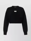 Dolce & Gabbana Wool And Cashmere Cropped Pullover In Black