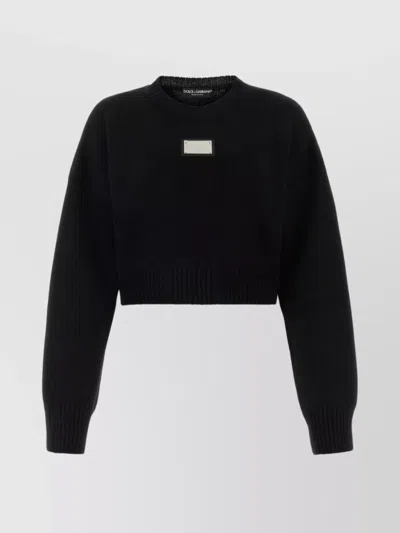 Dolce & Gabbana Relaxed Fit: Oversized Knitwear With Puffed Sleeves In Black