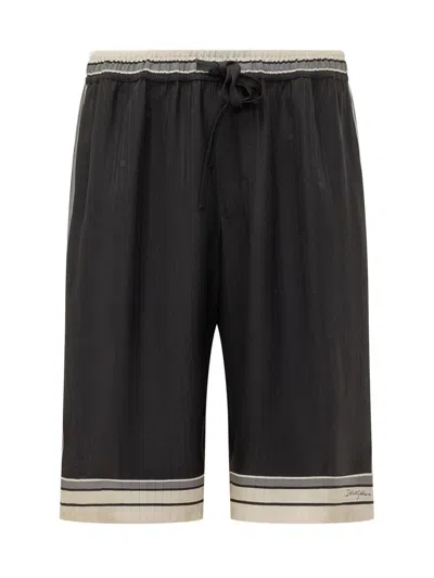 Dolce & Gabbana Relaxed Fit Shorts With Drawstring In Multi
