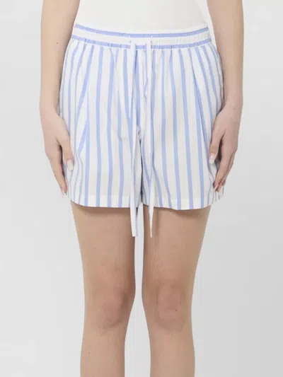 Dolce & Gabbana Relaxed Poplin Shorts Striped Pattern In Multi