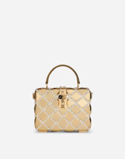 Dolce & Gabbana Resin Dolce Box Bag With Rhinestones In Multicolor
