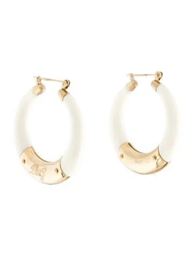 Pre-owned Dolce & Gabbana Resin Hoop Earrings In Multicolor