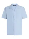 Dolce & Gabbana Dolce&gabbana Logo Embroidered Camp Shirt In Blue