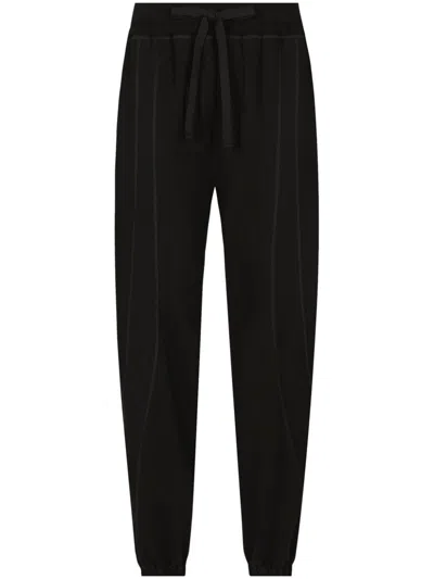 DOLCE & GABBANA REVERSE-SEAMS PLEATED TRACK PANTS