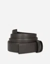 Dolce & Gabbana Reversible Calfskin Belt Strap In グレー