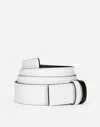Dolce & Gabbana Reversible Calfskin Belt Strap In Multicolor