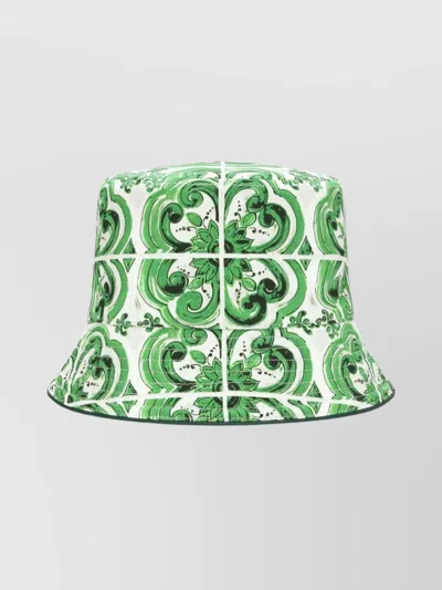 DOLCE & GABBANA REVERSIBLE FISHERMAN HAT MAJOLICA PRINT