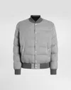 Dolce & Gabbana Reversible Flannel Outerwear Bomber Jackets Grey In Gray