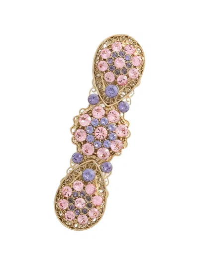 Dolce & Gabbana Rhinestone Brooch In Gold