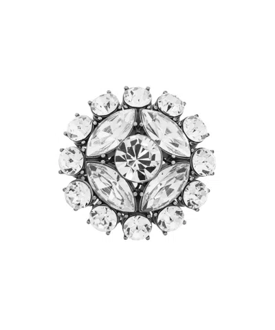 Dolce & Gabbana Rhinestone Brooch In Metallic