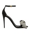 Dolce & Gabbana Rhinestone Decorative High-heeled Sandals In Black