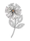 Dolce & Gabbana Rhinestone-embellished Floral Brooch In White