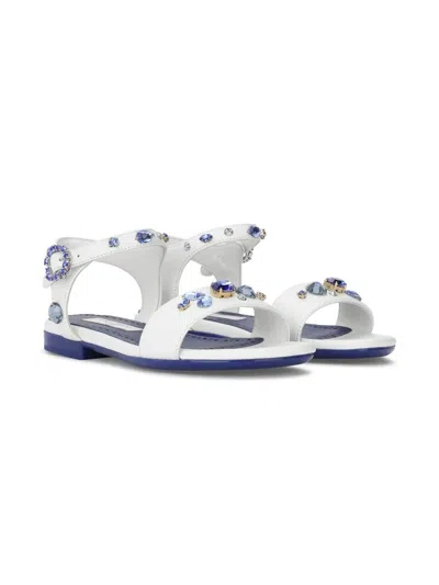 Dolce & Gabbana Kids' Open Toe Sandals In White