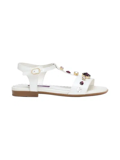 Dolce & Gabbana Kids' Rhinestone-embellished Sandals