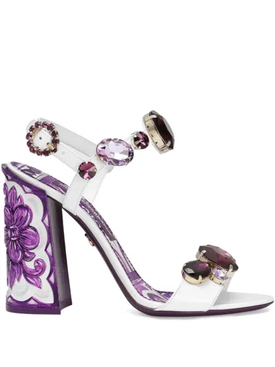 DOLCE & GABBANA RHINESTONE-EMBELLISHED SANDALS