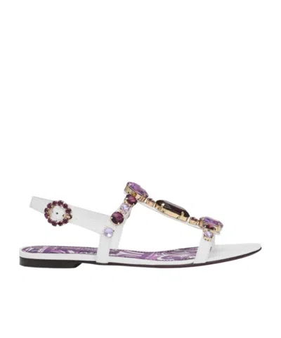 DOLCE & GABBANA DOLCE  GABBANA EMBELLISHED SANDALS