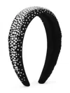 Dolce & Gabbana Rhinestone-embellished Satin Headband In Black