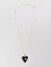 Dolce & Gabbana Rhinestone Heart Pendant Metal Necklace