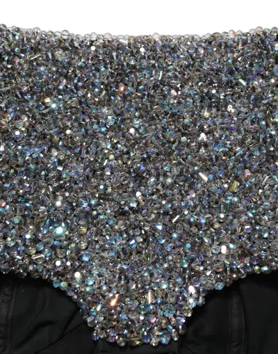 Dolce & Gabbana Rhinestone-embellished Shorts In Black