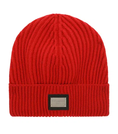Dolce & Gabbana Rib-knit Logo Beanie